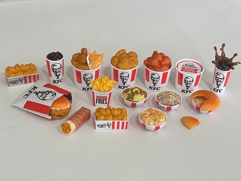 Welcome to my shop!!  Discover miniature replicas of your favorite KFC menu items with these collectible toys from Zuru's 5 surprise Mini Brands KFC series. There are 20 to collect across the series, including: * Legendary gold minis * Scented minis * Frozen moments minis * Tiny buckets of chicken * Mashed potatoes and gravy * Biscuits  * Drinks * and more! Please note: These are miniature collectibles (1-2 inches in height) and not intended for small children. This listing is for one (1) Mini B Mini Brands Toys Diy, Gravy Biscuits, 5 Surprise Mini Brands, Mashed Potatoes And Gravy, Potatoes And Gravy, Chicken Mashed Potatoes, Frozen Moments, Miniture Food, Kids Toy Shop