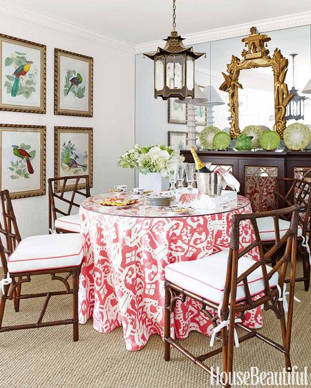 Quadrille Island Ikat. Palm Beach. Chinoiserie Dining Room, Wallpaper Paint, Diy Regal, Chinoiserie Chic, Decor Guide, Room Remodeling, Easy Home Decor, Breakfast Room, Handmade Home Decor