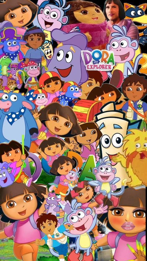 Dora was my whole childhood #vibes #doratheexplorer #doraslaystheday Dora Movie, Dora Wallpaper, Dora Cartoon, Explorer Birthday Party, Go Diego Go, Beach Wall Collage, Baby Coloring Pages, Christmas Tree Coloring Page, Childhood Movies