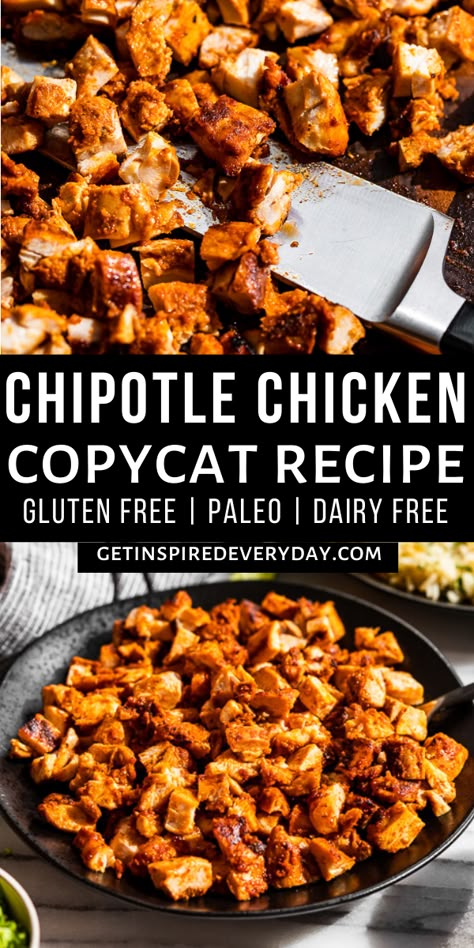 Chipotle Chicken Copycat, Chipotle Chicken Marinade, Chipotle Chicken Bowl, Chicken Chipotle, Chipotle Copycat Recipes, Chipotle Copycat, Chipotle Recipes Chicken, Chipotle Recipes, Chicken Bowl Recipe