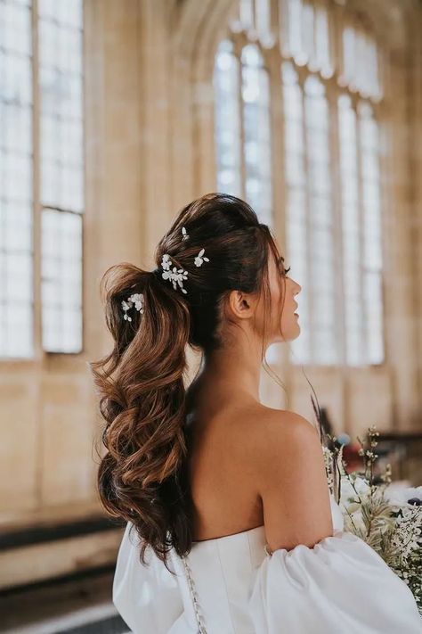 Wedding Ponytail Hairstyles, Bridal Ponytail, Wedding Ponytail, Wedding Hair Trends, High Ponytail Hairstyles, Bridal Hairdo, Hairdo Wedding, Bridal Hair Inspiration, High Ponytail