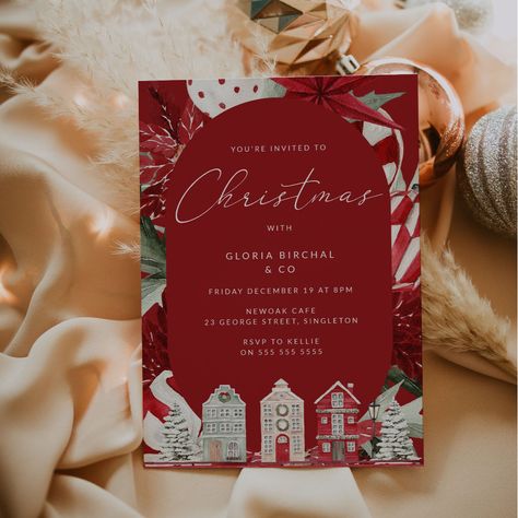 Christmas Eve Party Invitations, Christmas Brunch Party, Christmas Brunch, Christmas Celebration, Holiday Party Invitations, Christmas Scrapbook, Christmas Trends, Holiday Invitations, Christmas Invitations