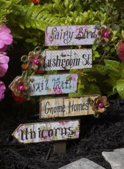 THE FAIRY SWAN Fairy Garden Sign, Garden Ideas To Make, Fairy Garden Ideas, Fairy Garden Crafts, Fairy Garden Designs, Fairy Furniture, Faeries Gardens, Fairy Garden Houses, Fun Signs