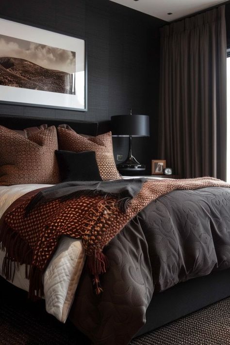 Christmas Home Alone, Home Alone Christmas, Moody Bedroom, Christmas Homescreen, Brown Bedroom, Black Bedroom, Decor Themes, Home Aesthetic, Home Exterior