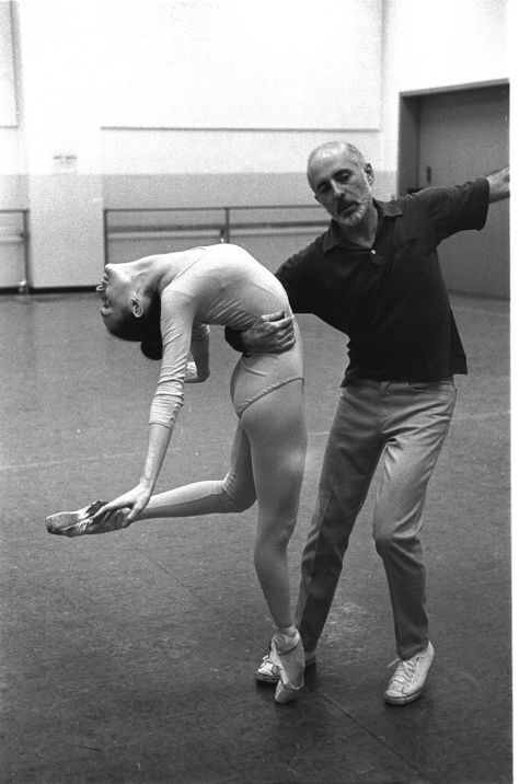 New York City Ballet rehearsal of "Dances at a Gathering" with Patricia McBride and Jerome Robbins, choreography by Jerome Robbins (New York) IMAGE ID: SWOPE_1211315 Ballet Rehearsal, Jerome Robbins, Dance Magazine, New York City Ballet, World Of Dance, City Ballet, York City, New York City, Ballet