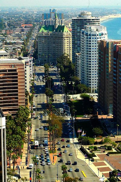 Long Beach, CA: Ocean Blvd, shot from Wells Fargo Building terrace Building Terrace, Downtown Long Beach, Ocean Boulevard, Long Beach State, Kevin Kline, Cali Life, Ocean Blvd, Beach Homes, Long Beach California