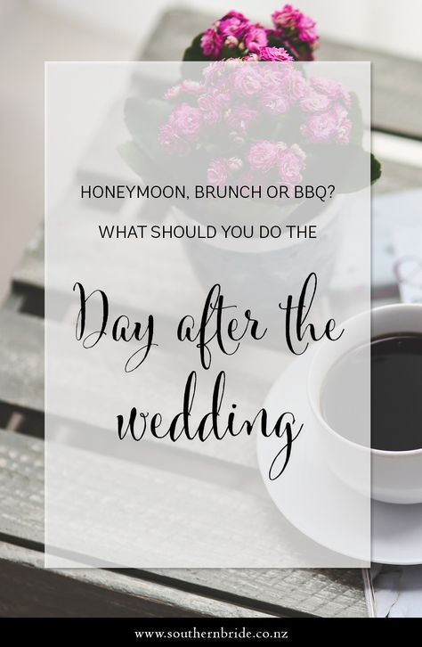 Honeymoon or Brunch? What are you planning for the day after your wedding? http://southernbride.co.nz/honeymoon-brunch-planning-day-wedding/ Day After Wedding Brunch, After Wedding Brunch, Day After Wedding, Wedding Tools, Wedding Brunch, Wedding Consultant, Wedding Planning Timeline, Wedding Congratulations, Brunch Wedding