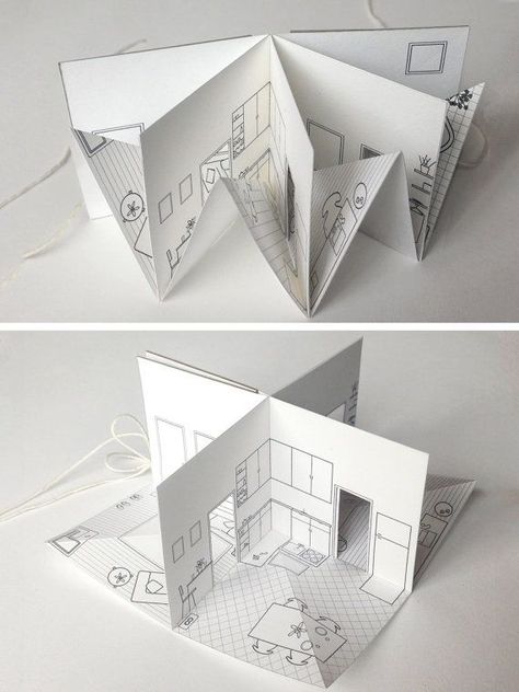 25 Paper House Projects For Kids To Do Paper Pop Up House, Diy Popup Book, Interactive Paper Crafts, Scrape Booking Ideas, Pop Up Book Diy, Pop Up Illustration, Buku Diy, Popup Book, Diy Pop Up Book