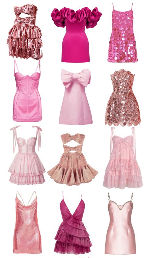 Pink Birthday Party Outfit, 17th Birthday Outfit Ideas, Sweet 16 Outfits, Nye Dress, Cute Homecoming Dresses, Looks Party, Looks Black, Easy Trendy Outfits, Glam Dresses