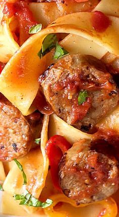 Pappardelle Recipes Sausage, Recipes With Pappardelle Pasta, Sausage Pappardelle, Pappardelle Recipes, Pasta Pappardelle, Pappardelle Pasta Recipe, Pasta With Italian Sausage, Italian Sausage And Peppers, Sausage Peppers