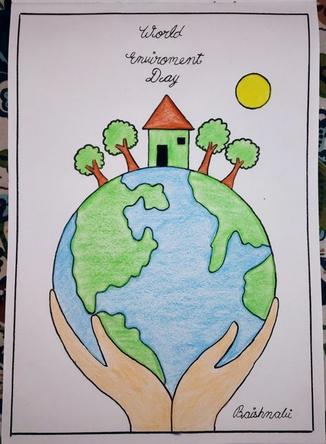 Globalization Poster Ideas Drawing Easy, Ekologiyaya Aid Rəsmlər, Globalisasi Poster, Environmental Art Drawing Easy, Poster Lingkungan Hidup Simple, Earth Drawing Creative, Poster Globalisasi, Poster Easy Drawing, Environmental Drawing