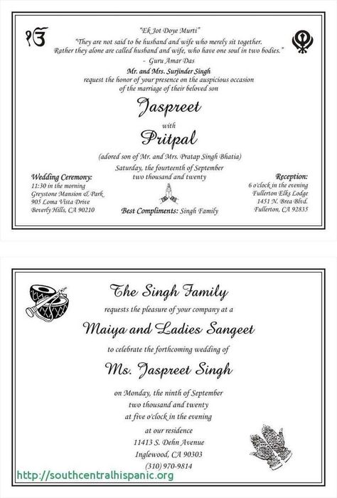 Sikh Wedding Invitations Cards, Wedding Invitations Wording, Sikh Wedding Card, Sikh Wedding Invitation, Call Husband, Wedding Card Quotes, Indian Wedding Invitation Card Design, Marriage Invitation Card, Card Quotes