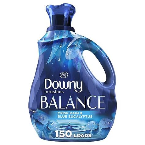 Downy Infusions Laundry Fabric Softener Liquid, BALANCE, Crisp Rain and Blue Eucalyptus, 101 fl oz Downy Infusions, Laundry Fabric Softener, Downy Fabric Softener, Blue Eucalyptus, Laundry Scents, Laundry Routine, Liquid Fabric Softener, Laundry Essentials, Scent Booster