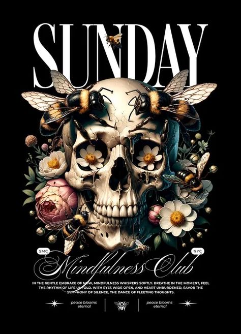 Take your design to the next level by using this Sunday Mindfulness Club Skull Shirt design template by Tobias Saul. Use this ready-to-use design and start designing like a Pro. Streetwear Illustration, Shirt Design Template, Custom Painted Shoes, T Shirt Design Template, Tshirt Printing Design, Trendy Shirt Designs, Tee Shirt Fashion, Stylish Fonts, Skull Shirt