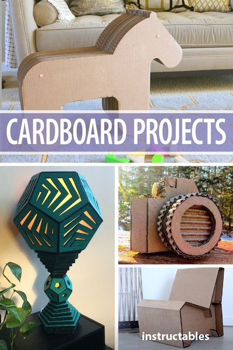 Cardboard Decor, Cardboard Box Diy, Cardboard Projects, Diy Karton, Karton Design, Cardboard Crafts Kids, Diy Projects For Bedroom, Cardboard Crafts Diy, Cardboard Box Crafts