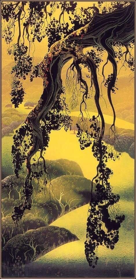 Eyvind Earle, Mc Escher, Wedding Branding, Art Prompts, Animation Design, Nature Illustration, Illustration Artists, Light Painting, American Artists