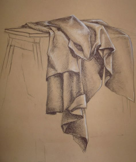 Draping Drawing, Blanket Drawing, Cloth Shading, Drapery Drawing, Table Sketch, Drawing Fabric, Chair Drawing, Fabric Drawing, Fabric Photography