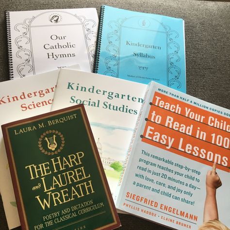 Homeschool Kindergarten Curriculum, Catholic Homeschool Curriculum, Kindergarten Homeschool Curriculum, Catholic Homeschool, Charlotte Mason Homeschool, Montessori Homeschool, Kindergarten Curriculum, Easy Lessons, Homeschool Programs