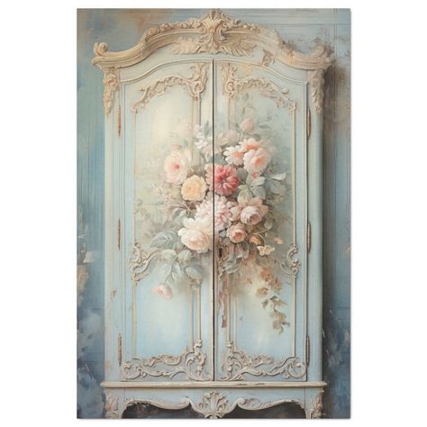 Shabby Chic Doors Ideas, Shabby Chic Studio Apartment, Grandma Furniture, Shabby Chic Color Palette, Shabby Chic Fall Decor, Office Dresser, Vintage Shabby Chic Bedroom, Shabby Chic House, Shabi Chic