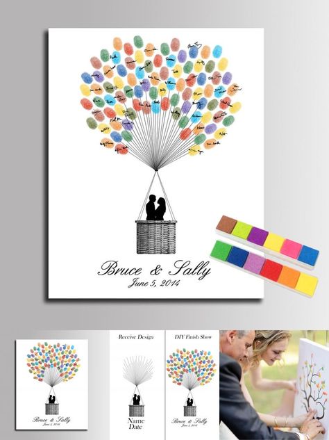 [Visit to Buy] DIY Wedding Guest Book Fingerprint Signature Canvas Painting Sweet Lovers Ballons Wedding Fingerprint Attendance Wedding Gift #Advertisement Marriage Canvas Painting, Wedding Attendance Ideas, Wedding Canvas Ideas Painting, Wedding Canvas Painting Diy Gift Ideas, Lehnga Photoshoot, Wedding Guest Book Fingerprint, Fingerprint Guest Book Wedding, Guest Book Fingerprint, Wedding Fingerprint