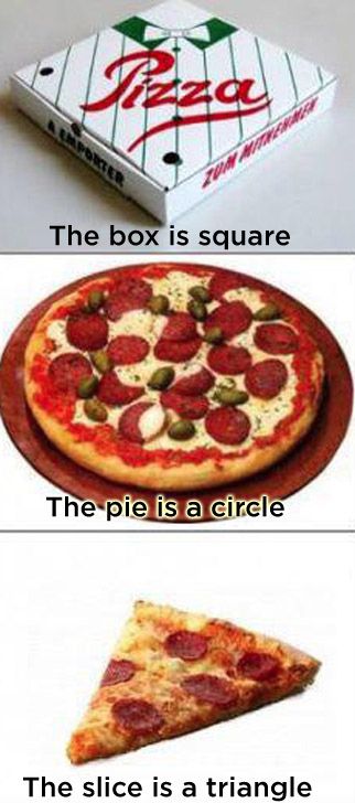 24 Things That Don't Make Any Sense Learn Shapes, You Just Realized, Pizza Funny, Learning Shapes, Greatest Mysteries, Funny Pins, Bones Funny, Make Sense, Funny Posts