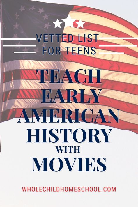 Middle School American History, Middle School History Curriculum, Us History Homeschool, 1800s History, High School American History, High School Homeschool, History Movies, American History Homeschool, Early American History