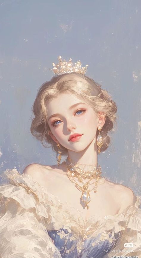 Royalty Aesthetic Drawing, Royalty Concept Art, Fantasy Princess Art, Royalty Aesthetic Princess, Empress Aesthetic, Princess Character Design, Princess Pose, Princess Pfp, Princess Oc