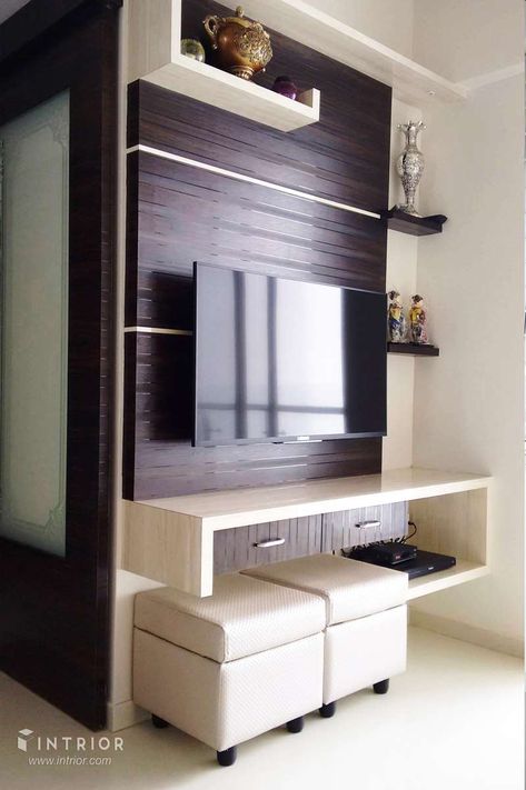 Bedroom Tv Unit Design, Lcd Wall, Lcd Panel Design, Tv Unit Furniture Design, Tv Unit Decor, Modern Tv Wall Units, Tv Unit Furniture, Tv Cabinet Design, Tv Unit Interior Design