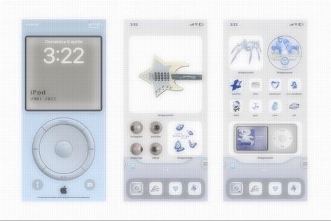 Cybercore Iphone Layout, Cybercore Phone Theme, Cybercore Phone Layout, Y2k Iphone Layout, Y2k Phone Theme, Cybercore Blue, Blue Cybercore, Phone Makeover, Phone Setup