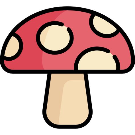 Cute Easy Drawings Mushrooms, Cute Drawings Of Mushrooms, Small Mushroom Drawing Simple, Cute Cartoon Mushroom Drawing, Cute Small Drawings Mushroom, Cute Vector Icons, Images Kawaii, Easy Doodle Art, Easy Doodles Drawings