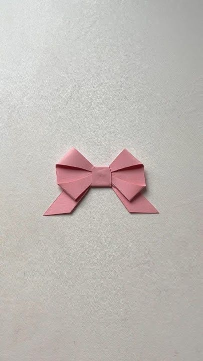 How to make a ribbon out of paper 🎀 Bow Origami, Paper Ribbon, Origami, How To Make An, Ribbon, Quick Saves