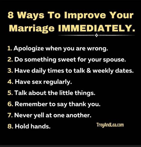 8 ways to improve your marriage immediately #marriage #datenight #couples #therapy Healthy Marriage Quotes, Prayer For My Marriage, Improve Marriage, Marriage Retreats, Marriage Advice Quotes, Family Tips, Meaningful Love Quotes, Relationship Advice Quotes, Best Relationship Advice