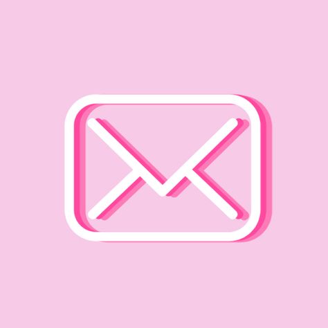 Pink Email Icon, Pink Mail Icon, Pink Wallpaper Quotes, Email Icon, Iphone Logo, App Store Icon, Cute Home Screens, Mail Icon, Icon Design Inspiration