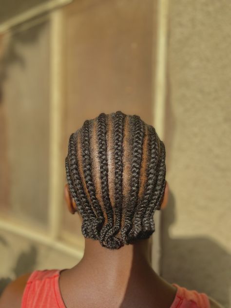 Cornrows Cornrows Under Wig Natural Hair, Normal Cornrows, 4c Hair Cornrows, 4c Cornrows, Basic Cornrows, Exam Szn, All Back Hairstyle, Cornrow Ideas, Cornrows Natural Hair