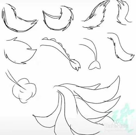 Fluffy Tail Drawing Reference, Fox Fursona Base, Wolf Tail Drawing Reference, Fluffy Cat Tail Drawing, Cat Tail Drawing Reference, Fox Tail Drawing, Tail Sketch, Fox Fursona, Wolf Ears And Tail