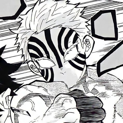 Akaza KNY MANGA icon Manga Icon, Anime Character, Black And White, Anime, White, Black