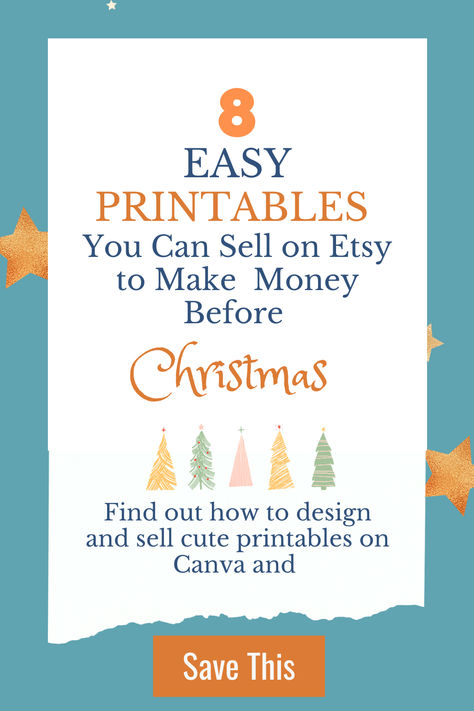 8 Christmas Printables to Sell Before the Holidays Christmas Digital Products, Best Printables, Printables To Sell, Popular Printables, Elf Letters, Printable Calendars, What To Sell, Christmas Card Template, Holiday Printables