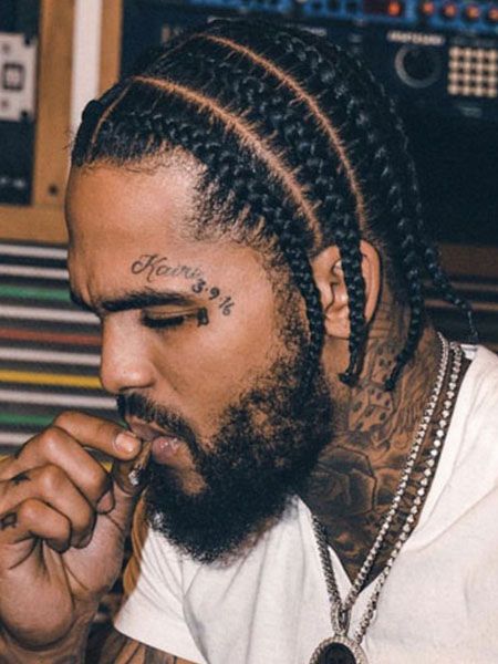 20 Badass Cornrow Hairstyles for Men in 2021 - The Trend Spotter Best Braid Styles For Men, Mens Protective Styles, Middle Part Braids Men, Braided Men’s Style, 6 Braids Men, Side Braids Men, Black Men Braids Hairstyles Cornrows, Side Cornrows Men, 4 Cornrows Braids Men