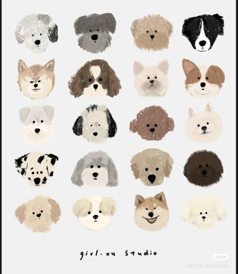 Funny Dogs Drawing, Cute Pet Illustration, Dog Breeds Drawing, Dog Art Drawing, Dog Laughing, Laughing Videos, Painting Clipart, Cute Dog Illustration, Dogs Watercolor