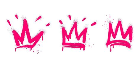 Crown Spray Paint, Graffiti Crown Drawings, Graffiti Symbols Signs, Graffiti Crown Tattoo, Spray Paint Tattoo, Graffiti Signs, Spray Paint Art Ideas, Drawing Ideas Graffiti, Drip Illustration