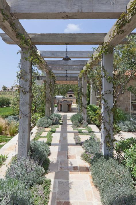 Romance in the Garden, French-Country Style | HGTV Modern Pergolas, Flowing Curtains, Rustic Pergola, Modern Structure, Pergola Diy, Shade Design, Pergola Swing, Patio Pergola, Pergola Lighting