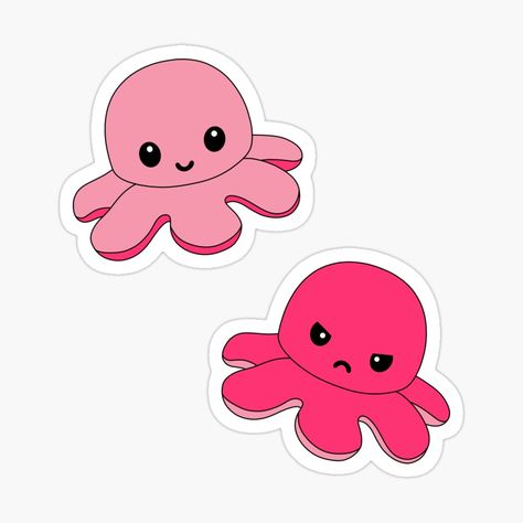 Get my art printed on awesome products. Support me at Redbubble #RBandME: https://www.redbubble.com/i/sticker/Moody-Octopus-by-jamiemaher15/69153005.EJUG5?asc=u Moody Octopus, Octopus Sticker, Pink Stickers, Preppy Stickers, Redbubble Stickers, Cute Laptop Stickers, Pop Stickers, Desen Anime, Tumblr Stickers