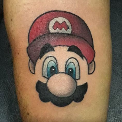 Mario Bros.  #garageinkbelem #mariobros #supermario #tattoomario #gamestattoo Boss Tattoo, Games Tattoo, Video Game Tattoos, Games Characters, Anime Tattoo, Gaming Tattoo, Tattoo Videos, Mario Bros., Anime Tattoos