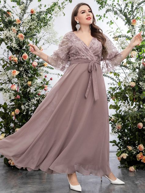 Champagne Mother Of The Bride Dress Plus Size, Plus Size Hour Glass Shape Outfits, Mother Of The Bride Plus Size Dresses, Plus Size Mother Of The Groom Dresses, Mother Of The Bride Dresses Plus Size, Shifon Dress Chiffon Style, Plus Size Mother Of The Bride Dresses, Maxi With Belt, Mother Of The Bride Plus Size