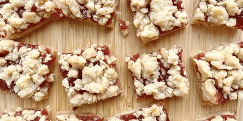 Strawberry Jam Bars, Strawberry Crumble Bars, Strawberry Rhubarb Bars, Bagels Breakfast, Rhubarb Bars, Strawberry Rhubarb Crumble, Jam Bars, Strawberry Crumble, Today Show Recipes