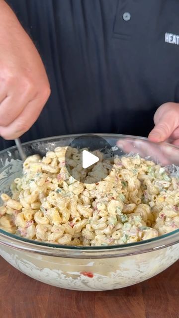 Heath Riles BBQ on Instagram: "Easy and delicious Macaroni Salad. Perfect for summer parties, potlucks, or any backyard BBQ!

Ingredients:
- 12 oz Elbow Macaroni
- 1 cup @blueplatemayo
- 2 tbsp Dijon Mustard
- 1 tsp Sugar
- 1/4 cup Diced Onions
- 2 Stalks of Diced Celery
- 1 Diced Green Bell Pepper
- 1 4oz Can of Drained Pimentos
- 3 Chopped Hard Boiled Eggs
- 2 tbsp Heath Riles BBQ Garlic Butter Rub (or more to taste)
- 1 tbsp Dill

Let it cool in the fridge for about 2-3 hours, and it’s ready to serve!

#heathrilesbbq #pitmasterheathriles #heathrilesbbqproducts #bbq #cooking #grilling #macaronisalad #bbqsides #sidedish #recipes" Elbow Macaroni Salad, Creamy Salads, Grilled Sweet Potatoes, Salads Recipes, Instagram Recipes, Macaroni Salad Recipe, Salad Recipes Video, Layered Salad, Bbq Sides