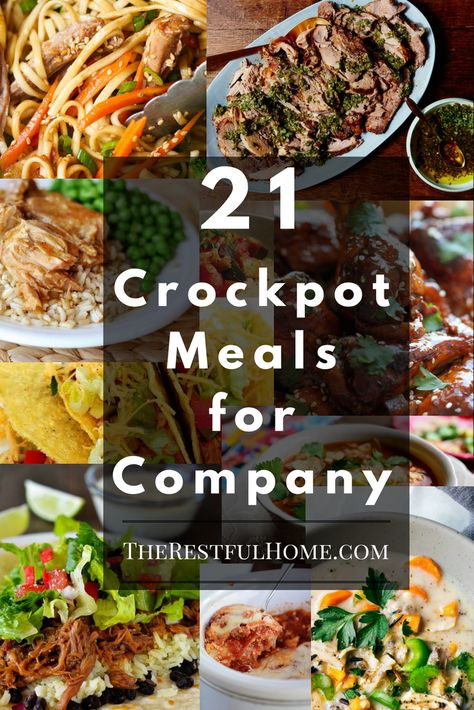 Impressive Crockpot Dinner, Crockpot Entree Recipes, Crockpot Meals For Hosting, Fancy Crockpot Dinners, Crockpot Complete Dinner, Crockpot Meal For Party, Crock Pot Dinner Party Recipes, Easy Dinners For Guests Main Dishes, What To Make For Company Dinner