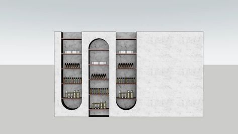 shelves display - - 3D Warehouse 3d Warehouse Sketchup, Sketchup 3d Warehouse, Sketchup Warehouse, 3dwarehouse Sketchup, Shelves Display, Dental Office Design Interiors, Drawing Furniture, Spa Interior Design, Renovation Architecture