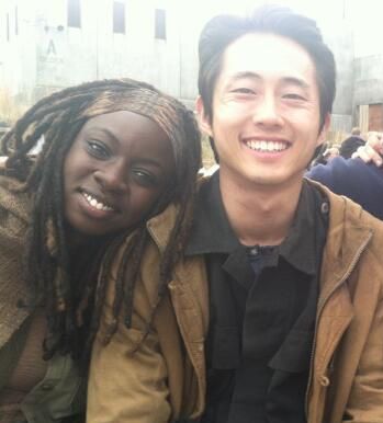 Twd Bts, Twd Pics, Steven Yuen, Glenn Y Maggie, Twd Funny, Glenn Rhee, Danai Gurira, Steven Yeun, Twd Cast