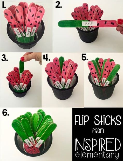 Flip Sticks, خريطة ذهنية, Classroom Hacks, Elementary Classroom Decor, Classroom Organisation, Nothing New, New Classroom, Teacher Organization, Classroom Setup